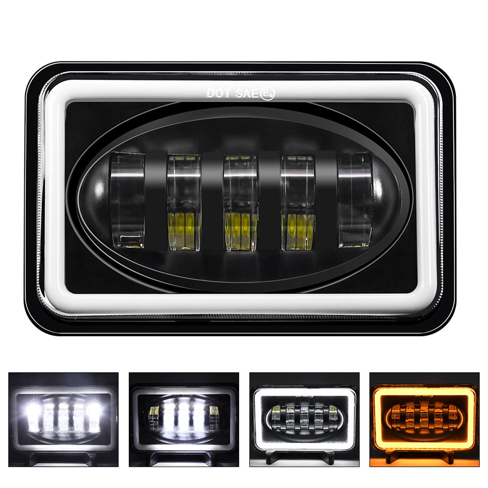 Car LED Headlight,With Kenworth Probe Headlamp With Beam Turn 4x6 ...