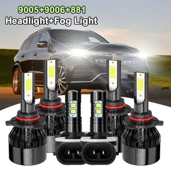 Car LED Headlights Kit + Fog Lights Bulbs For Chevy Camaro 1998-2002