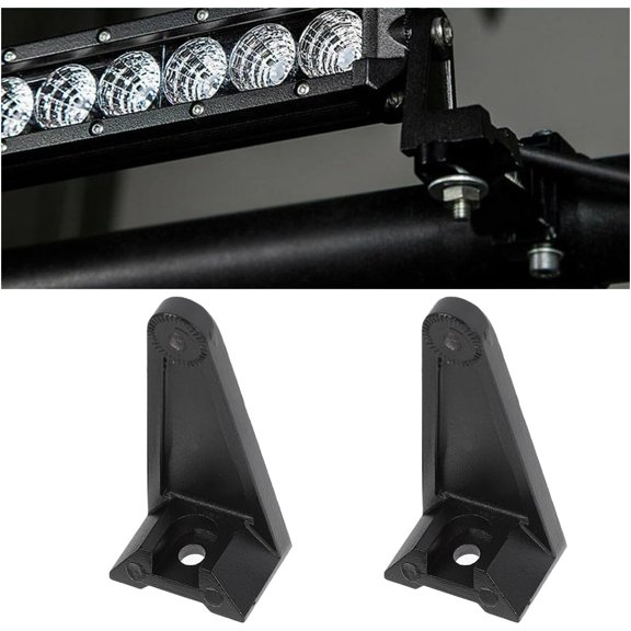 Car LED Light Bar Side Mounting Bracket, Side-Mounted Double Row Straight or Curved LED Light Bar Brackets Kit with Rubber Pad, Automotive Accessories, Universal for Vehicles
