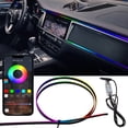 thumbnail image 1 of Car LED Lights Interior Dreamcolorful Neon Lights for Dashboard RGB Ambient Light with Smart APP Control USB Music Rhythm Color Changing LED Strip Lights for Car,Truck,SUV Accessories, 1 of 6
