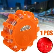 Car LED Road Flare Warning Light Emergency Light Disc Safety Flashing Light Roadside Beacon Magnetic Base Light