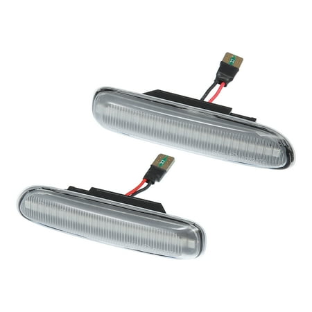 Car LED Side Marker Turn Signal Light 63132228591 for BMW 323Ci Plastic Clear Lens Amber Light 1 Pair