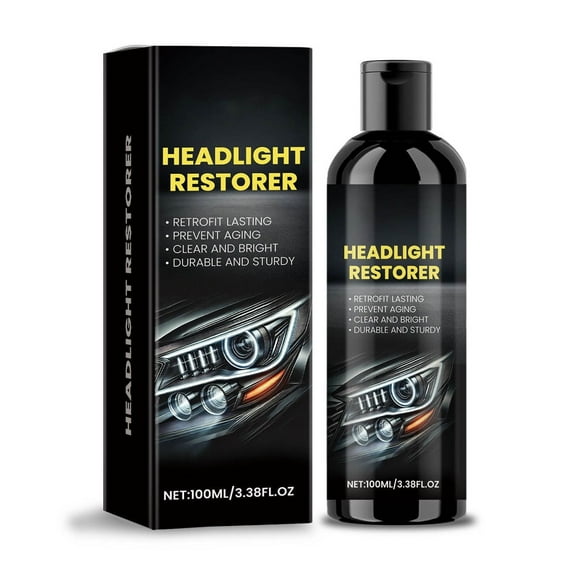 Car Lamp Care Headlight Cleaner - Paint Safe Polishing and Refurbishment, Easy to Use with Microfiber or Polisher (100ml)