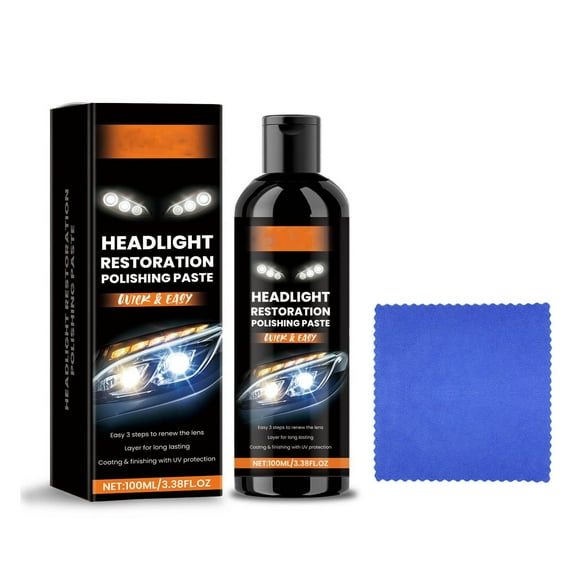 Car Lamp Care Paste, Headlight Cleaning and Polishing, Yellowing Removal, Refurbishment Paste, Automotive Headlight Restoration, Scratch Removal Paste