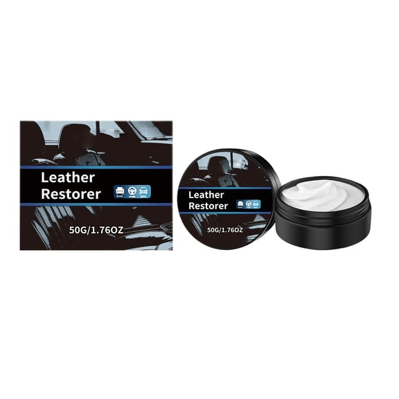 Car Leather Care Balm 1.76 oz Restores and Protects Seats, Dashboards, and Steering Wheels, Non-Greasy Matte Finish, UV Protection
