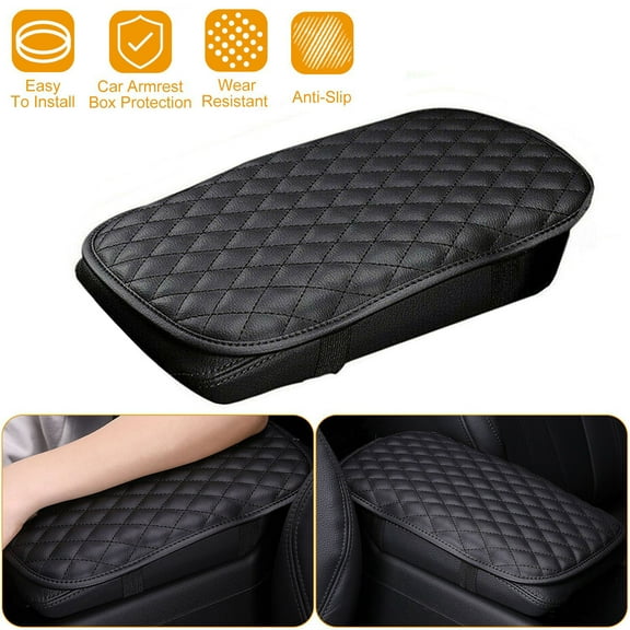 Car Leather Center Console Cushion Pad, iMounTEK Waterproof Armrest Seat Box Cover Fit for Cars, Vehicles, SUVs, Comfort, Car Interior Protection Accessories, 11.81"x7.48"