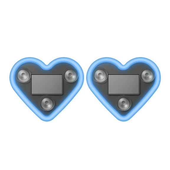 Car Led Ambient Light- 2pack Solar-Powered Heart-Shaped Couple-Themed Ambient Lightings Led Neon Light for Car Interior Accessory, Ip65 Waterproof, Switchable Modes, Romantic Mood Lamp