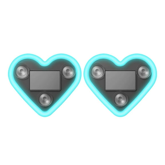 Car Led Ambient Light- 2pack Solar-Powered Heart-Shaped Couple-Themed Ambient Lightings Led Neon Light for Car Interior Accessory, Ip65 Waterproof, Switchable Modes, Romantic Mood Lamp