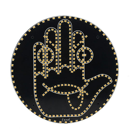 Car Led Finger Lights With Remote Control, Gesture Sensing Hand Signals (Smile/Palm) For Road Safety, Interactive Dashboard/Door Panel Interior Accessory