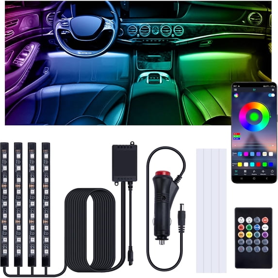 Car Led Lights Interior, Interior Car Lights with Cigarette Lighter ...