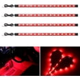 thumbnail image 1 of Car Led Strip Lights for Golf Cart Underglow Motorcycles Marine Boat Kayak Interior Exterior 5050 Chipset 15SMD Waterproof IP67 12V,Red(Pack of 4), 1 of 10