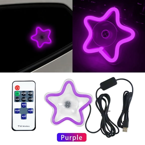 Car Led Window Light Ambient Light Flashing Glowing Lighting Atmosphere Lamp Led