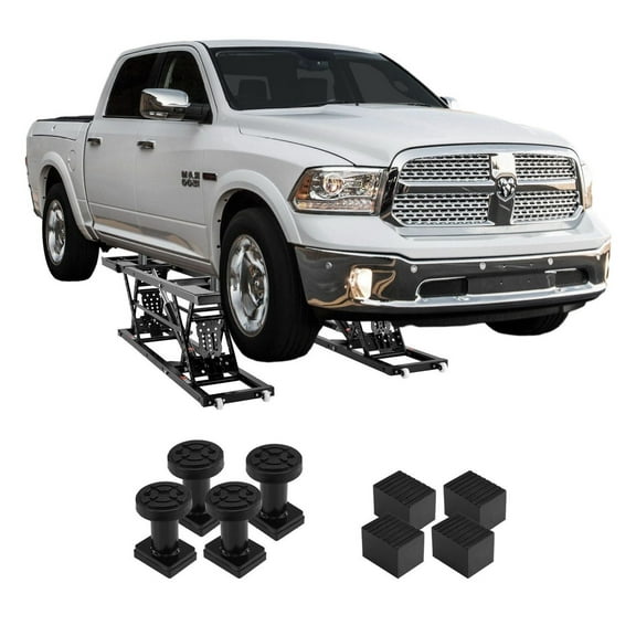 Car Lift 5,000 LBS Portable Auto Lift, 25.6" Max Height, Heavy Duty Truck Jack with Extended Plates, 120V Power Unit for Home Garage Shop