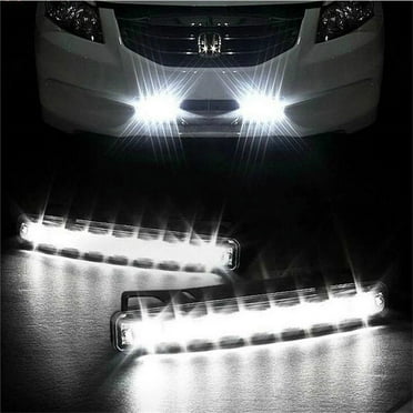 Car Light 8 LED DRL Fog Driving Daylight Daytime Running White Lamp