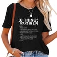 thumbnail image 1 of Car Lover Funny - Ten Things I Want In Life Cars T-Shirt, 1 of 5