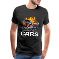 Car Lovers Automobile Sports Cars Flaming Fire Men's Premium T