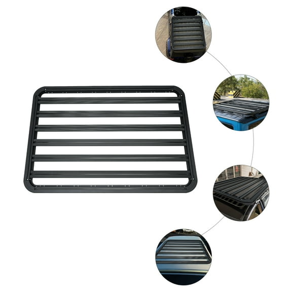 Car Luggage Rack, 330lbs Roof Platform, Aluminum Alloy Construction, Aerodynamic Design for Easy Travel and Off-Road Use
