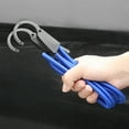 thumbnail image 1 of Car Luggage Rope | Retractable Clothes Hanging Rope | Heavy Duty Elastic Strap, Adjustable Length, ABS Material, Blue, 3m/118in, Secure Metal Hooks, 1 of 8