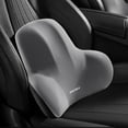 thumbnail image 1 of Car Lumbar Support Memory Foam Back Cushion Ergonomic Spine Protection Breathable Cover Comfort Pad For Vehicle Travel Home Office Sitting(Gray), 1 of 9