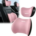 thumbnail image 1 of Car Lumbar Support Pillow, Ergonomic Neck Back Pain Relief Car Seat Cushion Kit, Adjustable Headrest Lumbar Pillow with Removable Washable Cover for Office Home, Pink, 1 of 6
