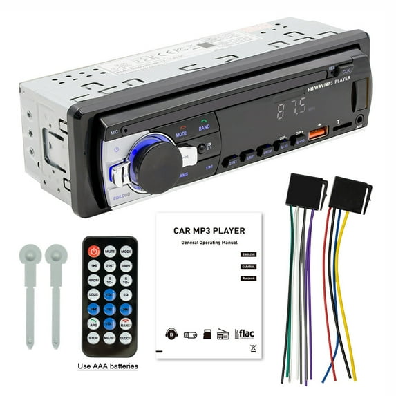 Car MP3 Player Bluetooth 5.1 FM Radio Receiver with HiFi Lossless Sound,USB/TF/AUX Input,APP Control,45Wx4 Output for Car Audio System Stereo Upgrade, Wireless Music Streaming and Hands-Free Calling