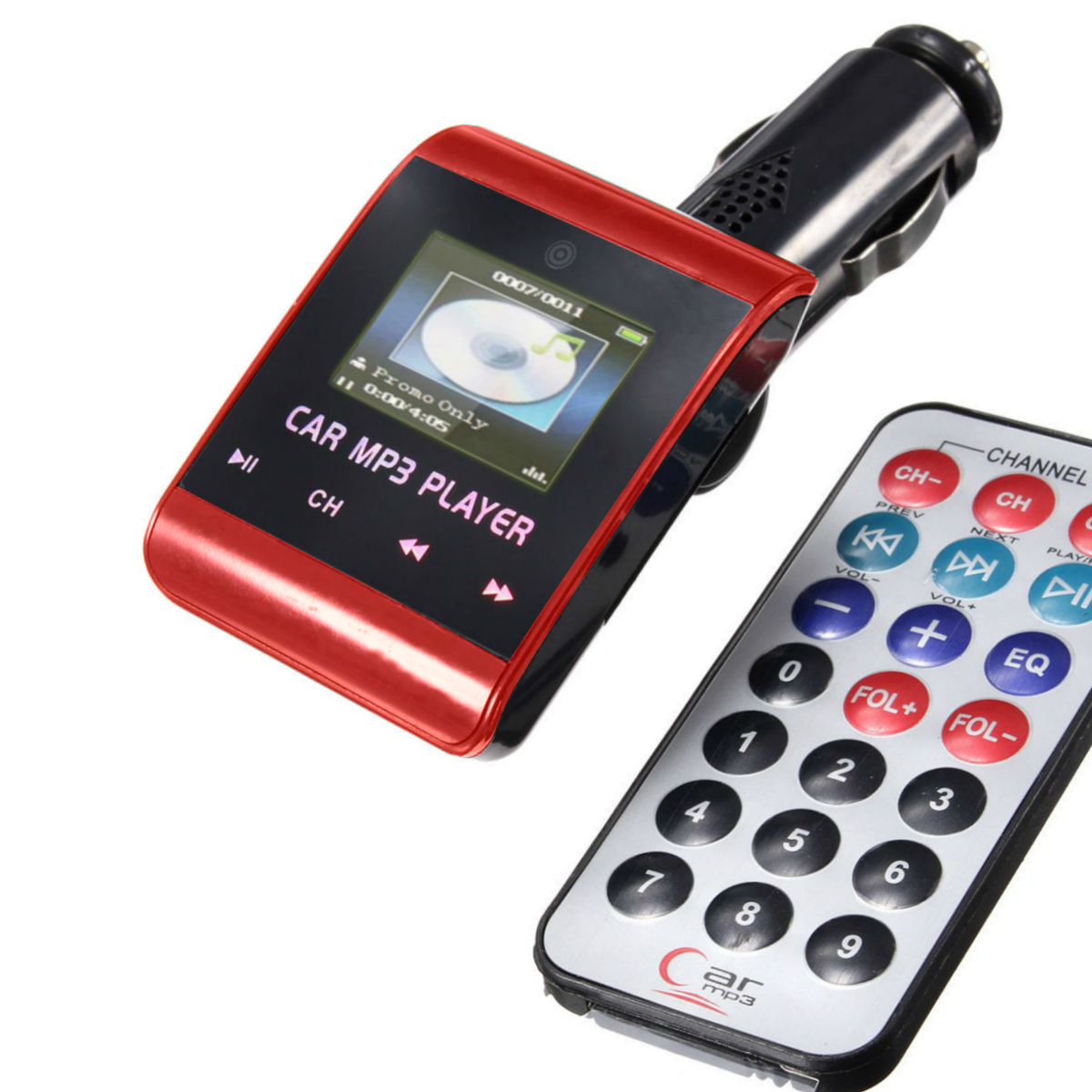 Car MP3 Player and FM Transmitter - Red - image 1 of 1