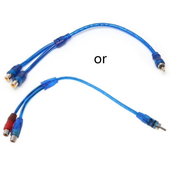 Car MP3 o RCA 1 Male to 2 Female Y Splitter Cable Adapter Cord