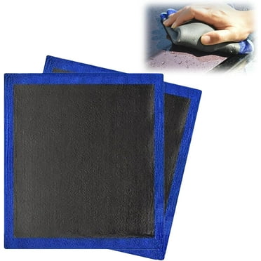 Car Magic Clay Towel, Fine Grade Microfiber Car Clay Bar Towel, Drying Cleaning Decontamination Towel, Clay Towel for Car Detailing Home Cleaning for Car (2Pce Blue)