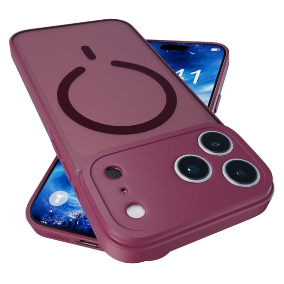 Car Magnetic Phone Case Compatible with Apple iPhone 15 Pro, Strong Suction Magnetic Cover for Car Mount Holder, Shockproof Anti-Slip Wireless Charging Compatible Phone Protective Case