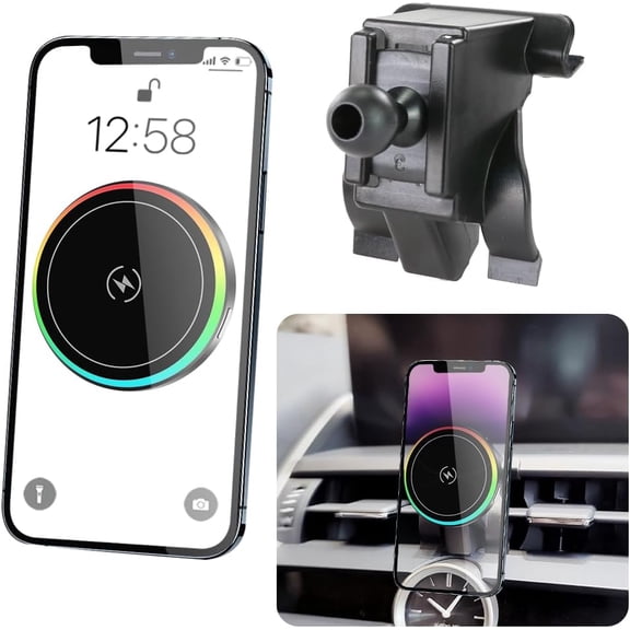Car Magnetic Phone Mount for Lexus NX 2015 2016 2017 2018 2019 2020 2021 NX300h NX300 NX200t Auto Interior Accessories Best Cellphone Holder Fast 15W Wireless Charger Cell Phones Charging