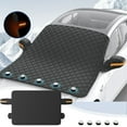 thumbnail image 1 of Car Magnetic Windshield Snow Cover, Oxford Cloth Windshield Cover for Ice and Snow with Orange Reflective Strip, Must-Have Winter Car Accessories Protect Front Windshield & Rear View Mirror, 1 of 9