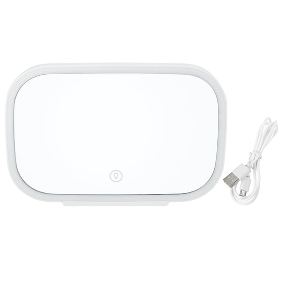 Car Makeup Mirror Interior Sun Visor Car Vanity Mirror LED Touch Light 3 Lighting Modes Car Sunshade Vanity Mirror for White