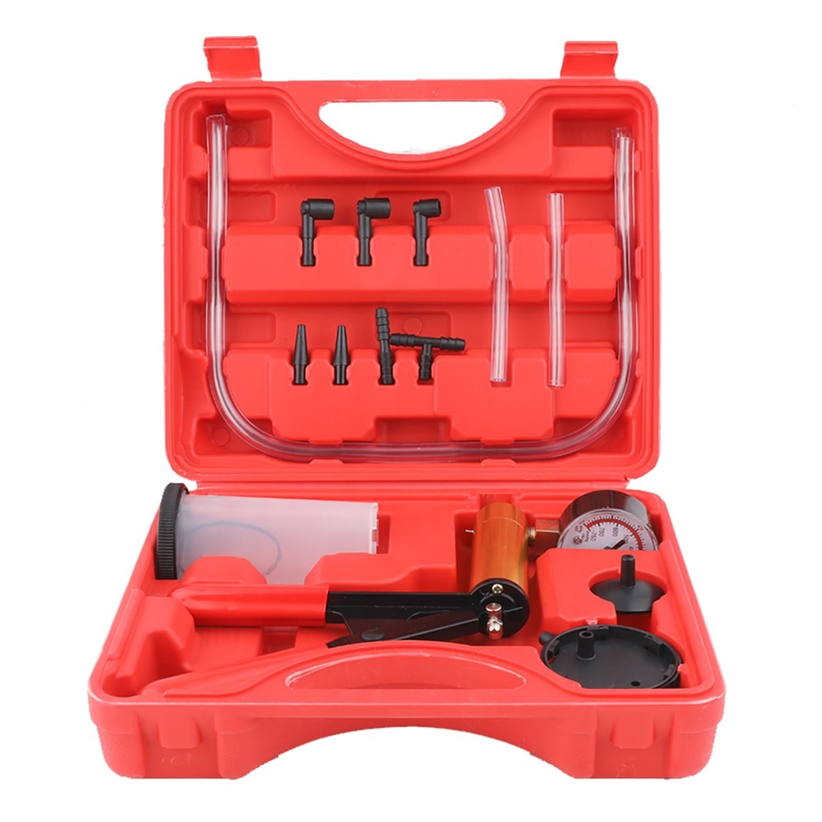 Car Manual Vacuum Pump Bleeding Brake Fluid Bleeder Tools Vacuum Pistol Pump Tester Kit Pressure Vacuum Gauge