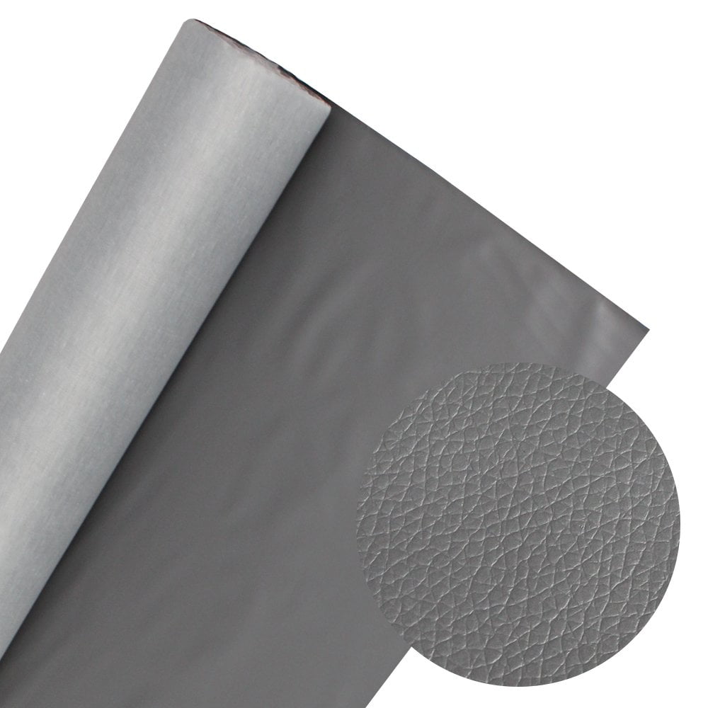 Car Marine Vinyl Fabric Upholstery Grade Replace Decorate Faux Leather by Yard (3Yard, Grey)