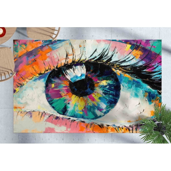 Car Mat Rugs, Eye Rug, Modern Rugs, Abstract Eye Rug, Modern Rug, Area Rug, Modern Rug, Colorful Rug, Office Decor Rugs, Dining Room Rug, 2.6'x4' - 80x120 cm