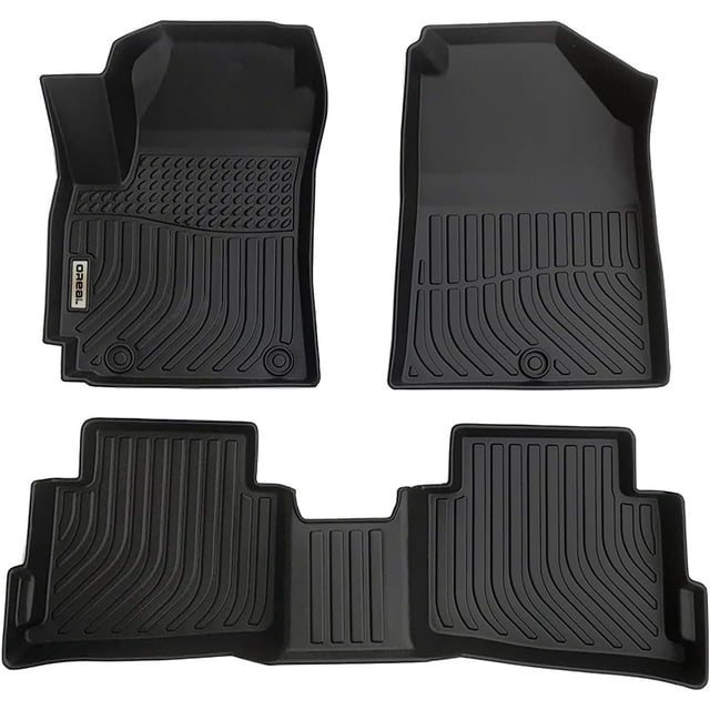 Car Mats Floor Liners Replacement for Seltos 20202023 Heavy Duty All Weather Black Front Rear