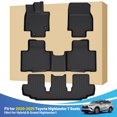 thumbnail image 1 of Car Mats Replacement for Floor Liners Toyota Highlander 7 Seats 2020-2025 (Not for Hybrid) Heavy Duty All Weather Guard Black Front Rear Car Carpet Custom Fit Durable Odorless, 1 of 9