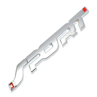Car Metal 3D Sport Logo Emblem Badge Sticker Trunk Mudguard Decal Accessories Black Sport