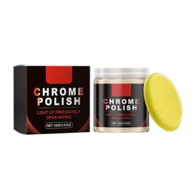 Car Metal Polish Paste, Multi-Surface Chrome & Aluminum Polish for Restoring Shine and Removing Oxidation