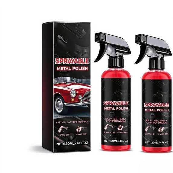 Car Metal Polish & Restorer – Bring Back the Shine (2PCS) 120 Ml/4fl oz ...