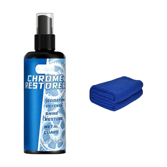 Car Metal Polish for Rust & Oxidation Removal, Quick Refurbishment & Long-Lasting Protection for Chrome Wheels, Bumpers, Trim, Accessories, 55ml