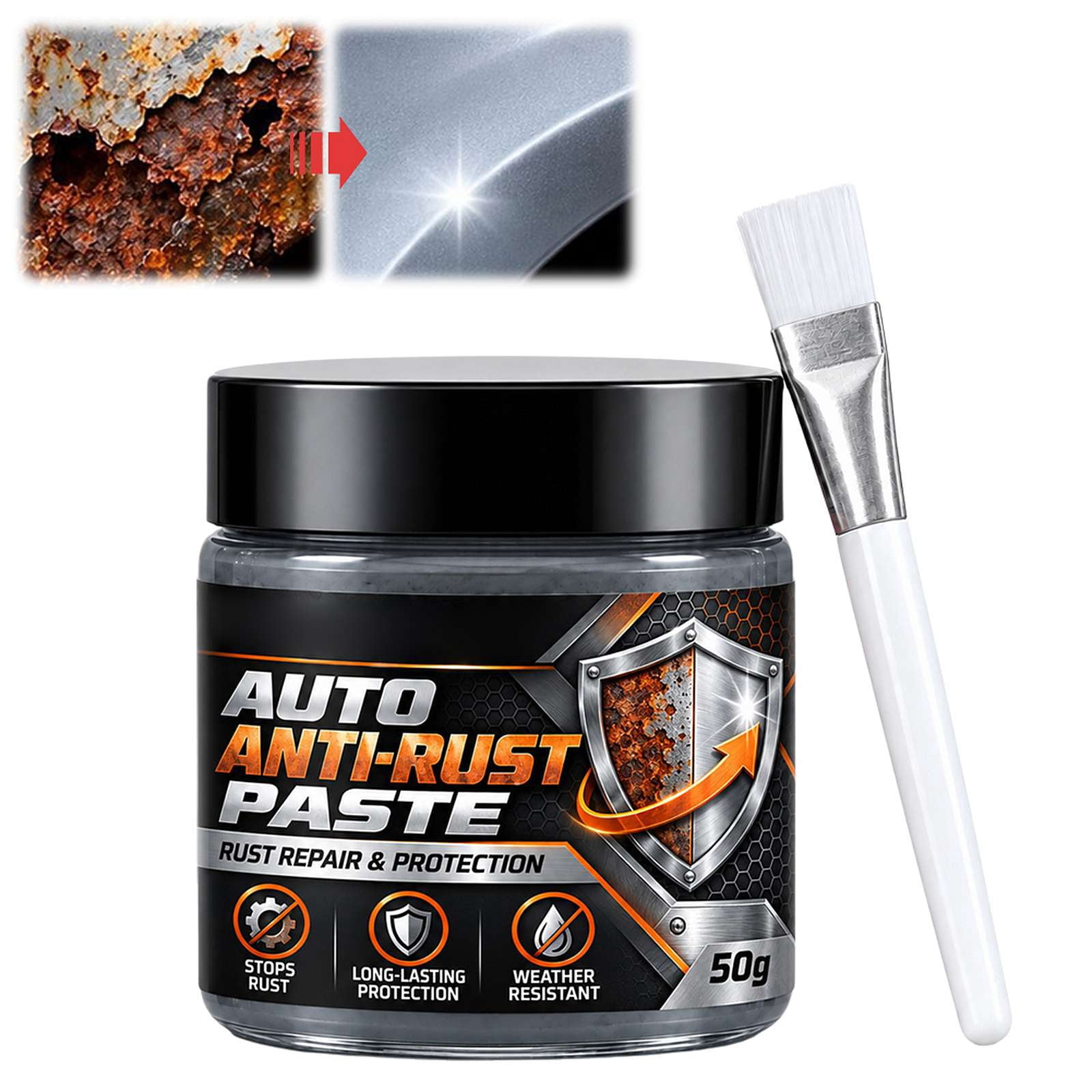 Snacking 2027 Car Metal Rust Repair Paste,2027 Upgrade Auto Rust Shield Paste with ...