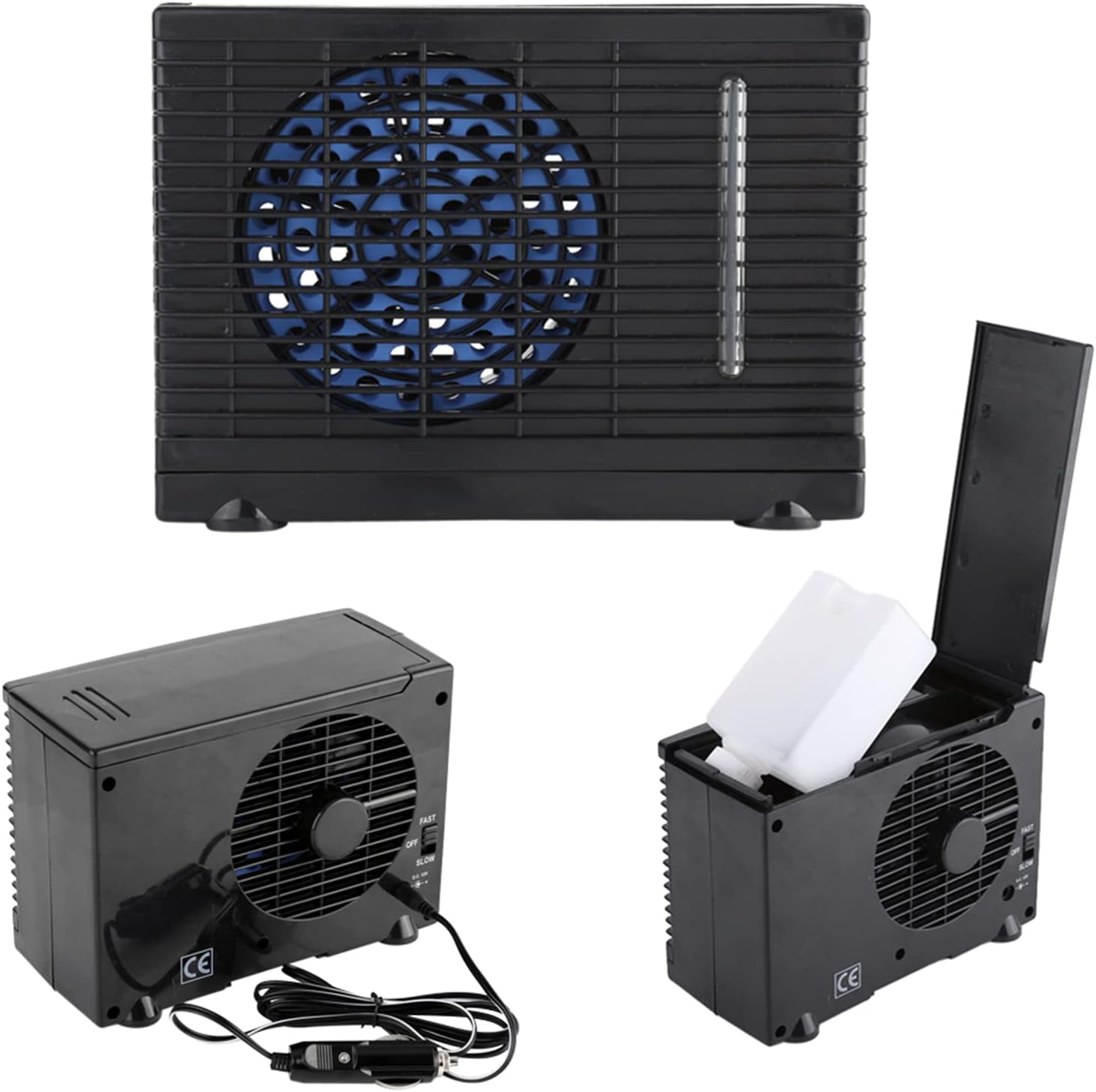 Car Mini Air Conditioner Fan, Portable 12V Car Truck Home Mini Air ...