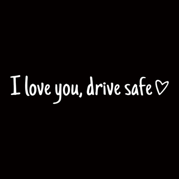 Car Mirror Sticker, Driving Safety Decal, Vinyl Rearview Mirror Heart Sticker, Durable Waterproof Car Window Decal Gift Accessories
