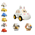 thumbnail image 1 of Car Model with a soft rotational molded body,Friction Powered Mini Cars Toys for Toddlers,Children's Toy Model with Pullback Function, Collector's Quality Model Car, Gift for Children(Rabbit), 1 of 6