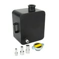 thumbnail image 1 of Car Modification Permeable Bubble Pot Aluminum 2.5L Coolant Radiator Water Tank Overflow Expansion Tank Black, 1 of 10