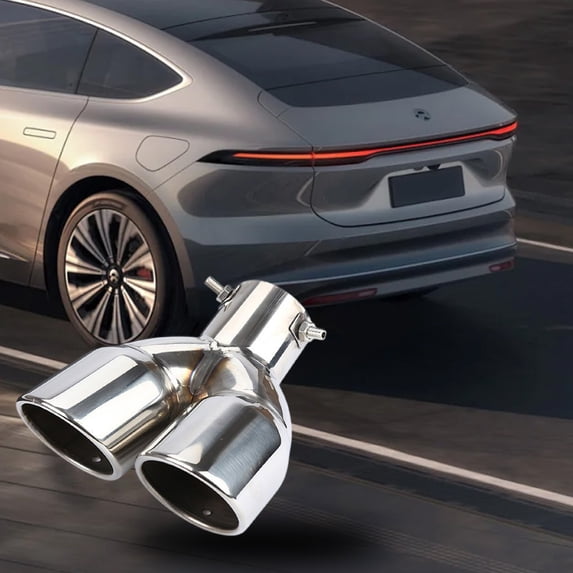 Car Modified Exhaust Pipe Tailpipe Cover, Stainless Steel Exhaust Tip Decoration, Sporty Rear Styling Upgrade, Rust Resistant Durable Exhaust Accessory, Easy Install Automotive Tailpipe