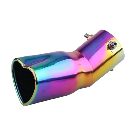 Car Modified Heart Shaped Exhaust Pipe Tail Throat, Double Pipe Automotive Exhaust Tip for Style,Performance Upgrade Accessory, Durable Construction for Enhanced Sound and Look