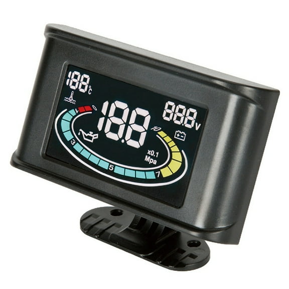 Car Modified LCD 3In1 Water Temp Gauge Oil Pressure Gauge Voltmeter W 10mm Water Temp Sensor+NPT1/8 Oil Pressure Sensor