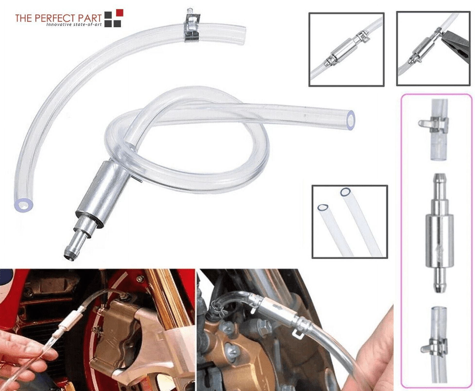 Car Motorcycle Clutch Brake Bleeder Hose One Way Valve Tube Bleeding Tool Set US